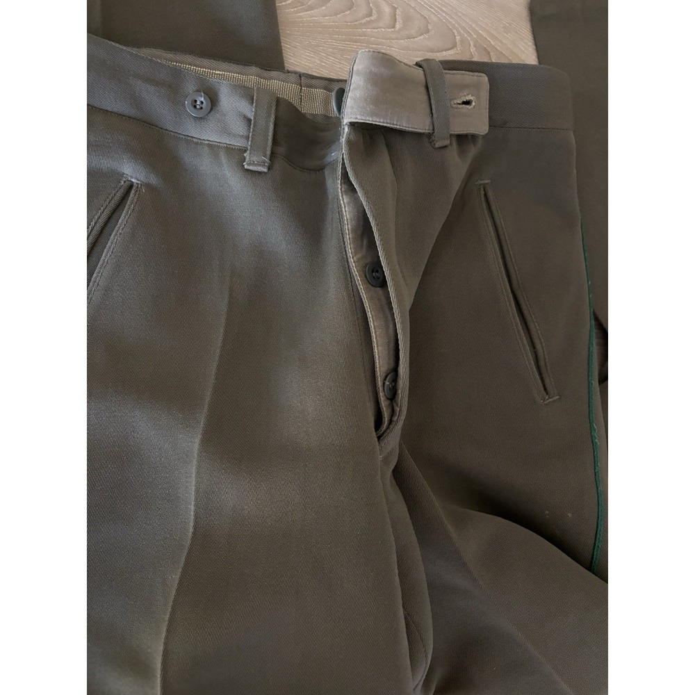 Vintage Austrian Wool Army Field Pants Mens 29X32.5 Military Utility Button Fly - Picture 6 of 13